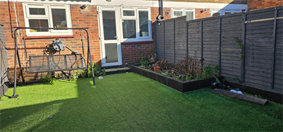 Garden/back view of property